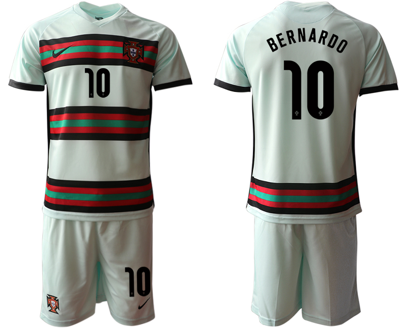 Men 2021 European Cup Portugal away grey #10 Soccer Jersey->portugal jersey->Soccer Country Jersey